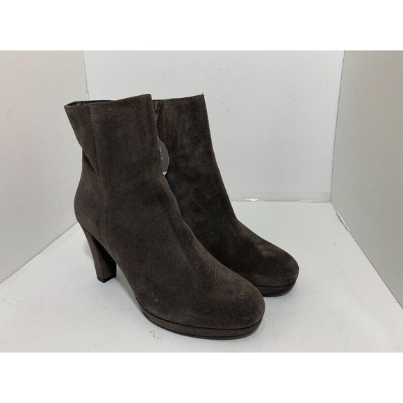 La Canadienne Monacco Ankle Boot Platform Heels Moka Brown Suede US 10 $415 - Picture 3 of 9